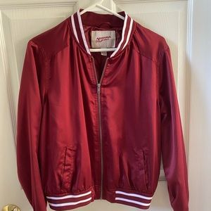 Burgundy Bomber Jacket